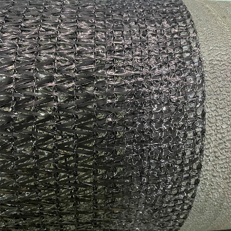 厂家批发黑色防晒网阳台庭院遮阴网工地盖土网3针60g圆扁丝遮阳网
