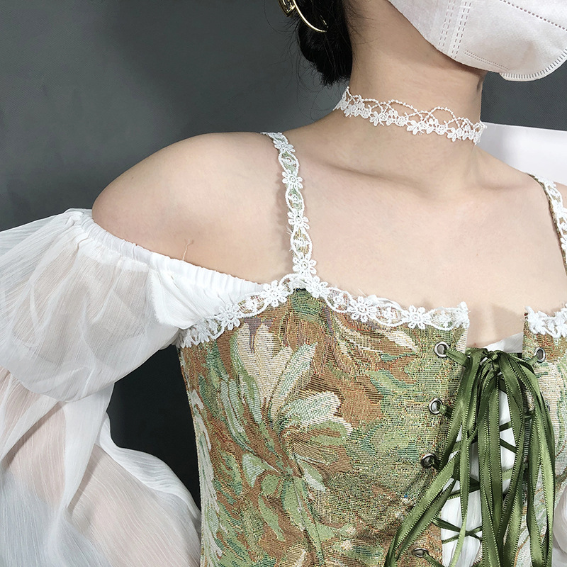 21738Light green corset PENNY