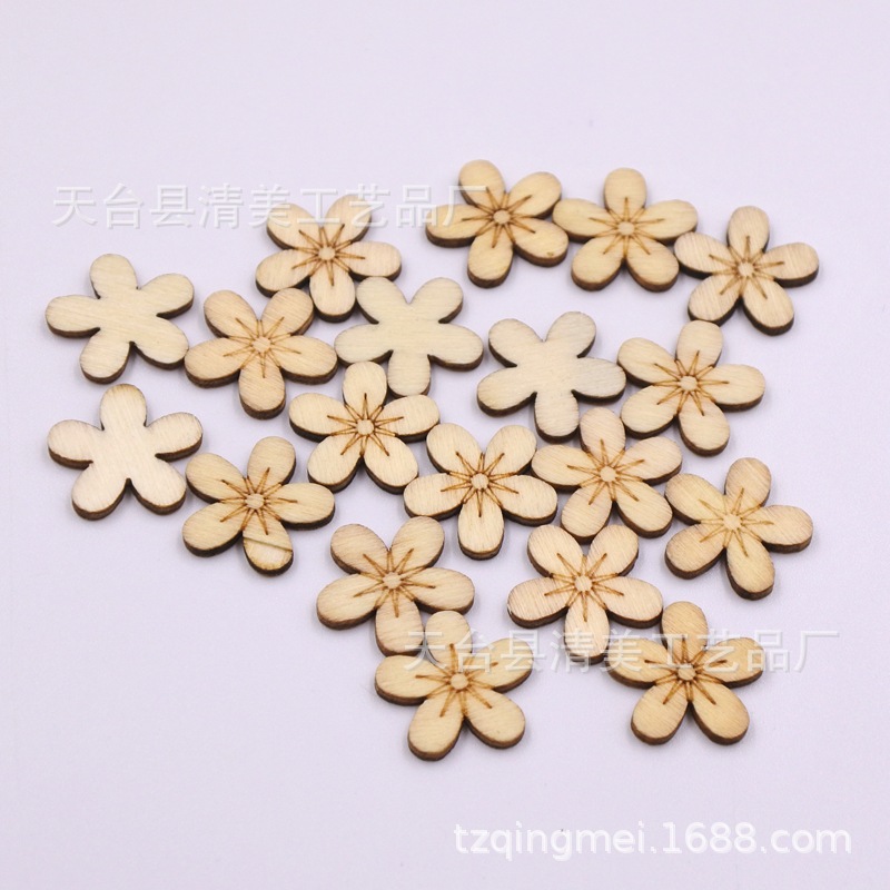 15mm tronco nuevo botón de flor de cinco ciruelas 2mm de espesor DIY hermosa decoración para niños 100 piezas por paquete