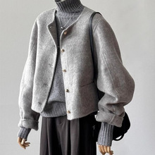 创意款2025春季御姐风私服名媛女装绵羊绒时尚休闲套装代理加盟