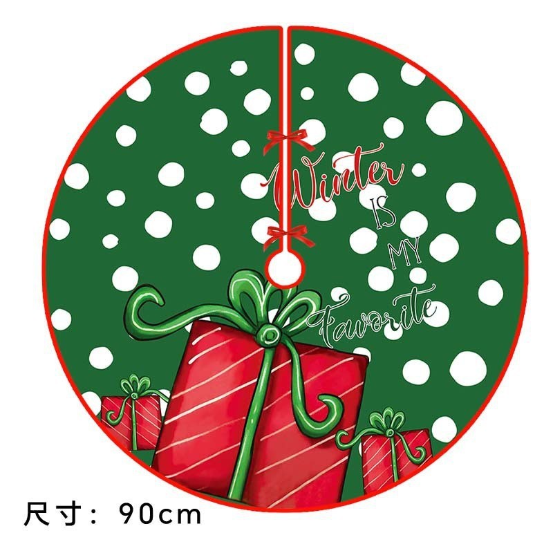 国境を越えたクリスマス装飾用品の雰囲気配置雪花箔押しベルベットの木のスカートの雰囲気配置クリスマスツリーの底|undefined