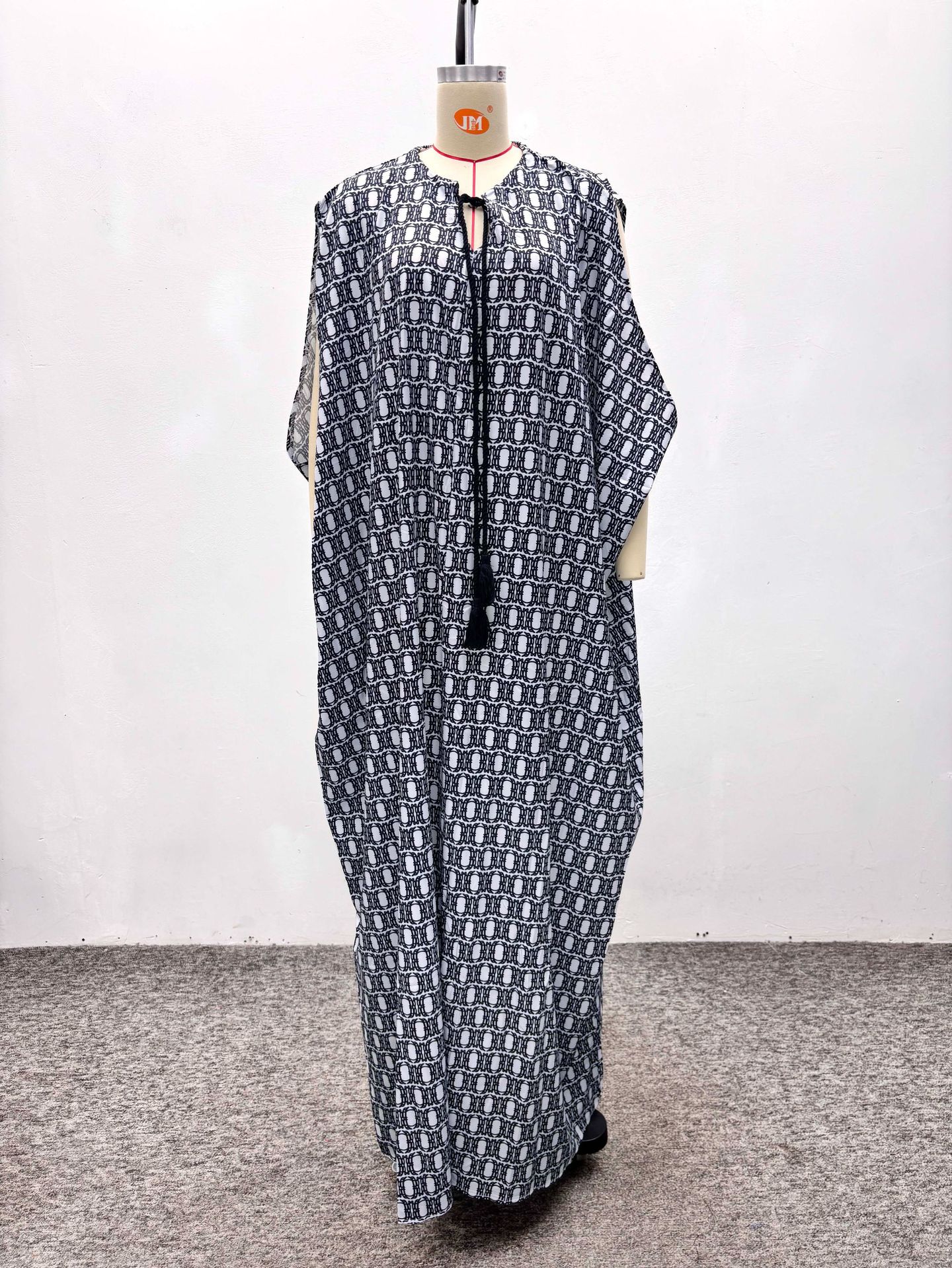 Women's American Style Loose Plus Size Dress African Chic Fashion Print Long Skirt Tie Up Design Lazy Fashion_ecoleips.com