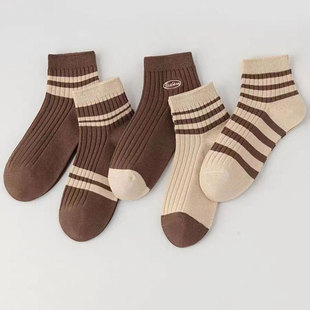 Socks ladies Korean version of Maillard color low side boat socks spring and summer days thin breathable deodorant short tube tide socks wholesale