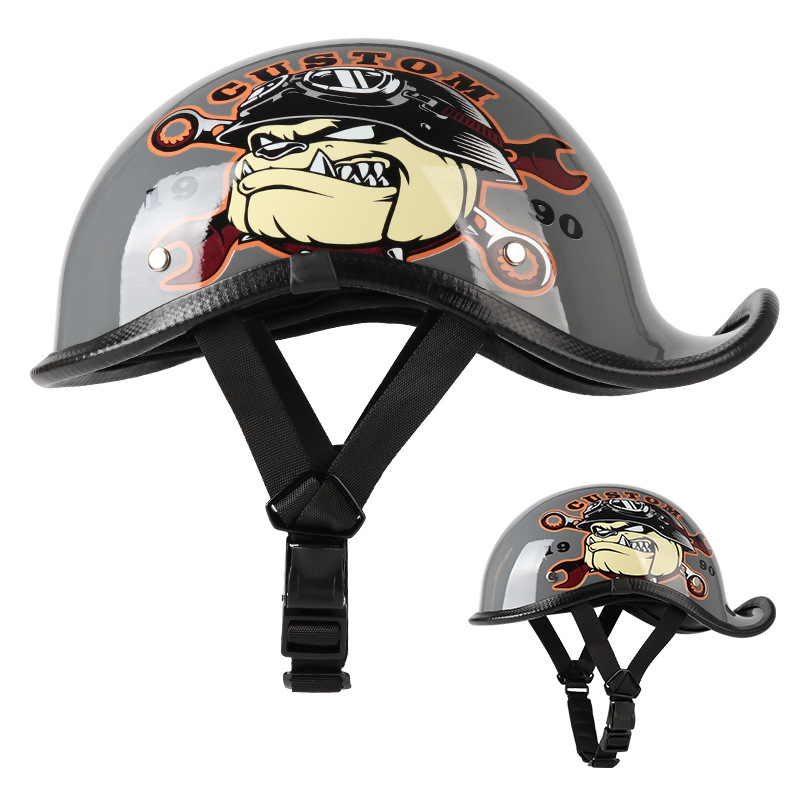 New National Standard 3C Certified Flip-Up Helmet, Japanese Retro Style Half Helmet for Men and Women, Electric Motorcycle Helmet for Riding