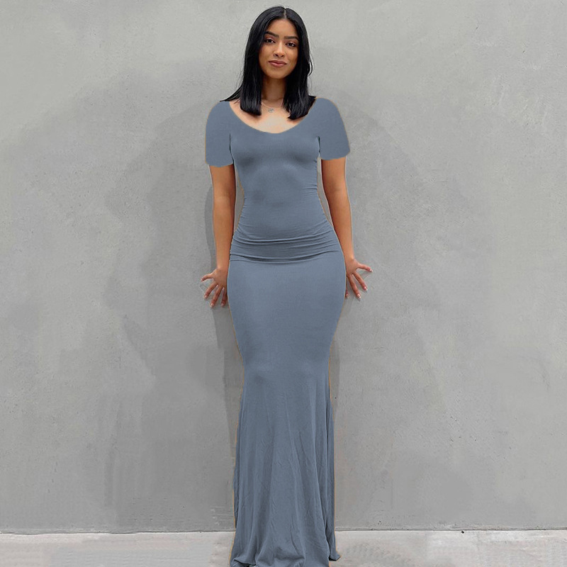 Europa y América transfronteriza nueva Kardashian desnata mono de las mujeres Vestido largo de comercio exterior casual SLIM-Fit de manga larga mono de casa image 32