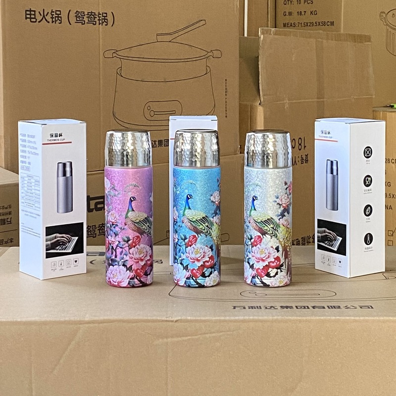 チタンコーティングされた魔法瓶カップ、中国風彫刻ビジネスギフトセット、チタンカップ、ポータブル茶水分離健康ティーカップ卸売|undefined