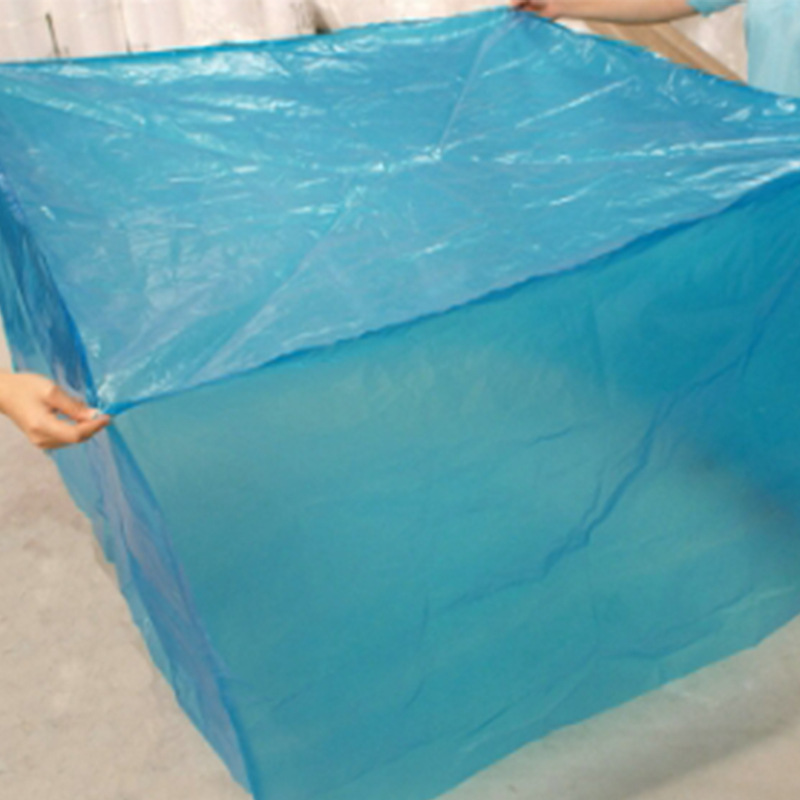 Guangdong Sanzhong fábrica procesamiento PE azul retráctil bolsa cuadrada PE película retráctil película plástica barril película de embalaje industrial