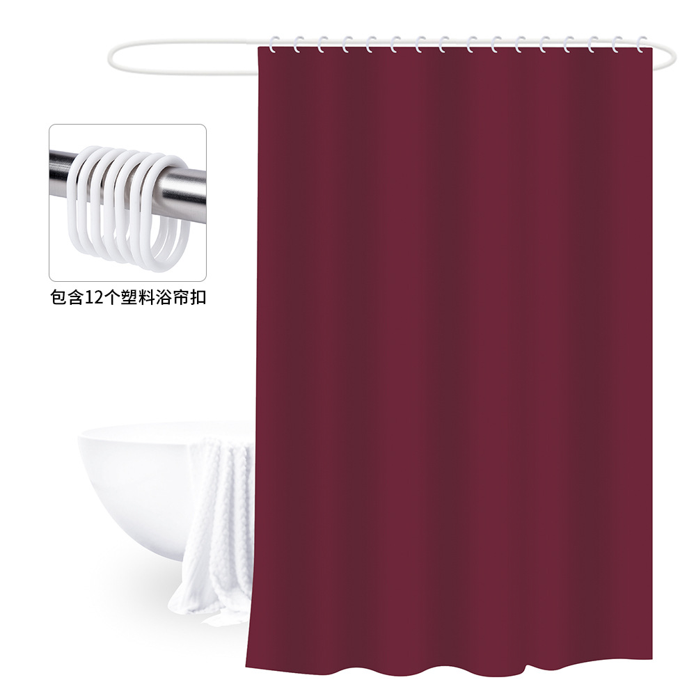 180X180 Cortina de ducha engrosada con hebilla cortina de baño PEVA cubierta de baño a prueba de moho impermeable baño partición Cortina de ducha