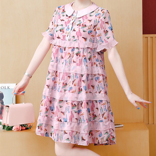 Pregnant Women's dress Summer Short-sleeved Thin Loose plus size Mid-length Summer Top Skirt Pregnant Women's suit Summer Dress