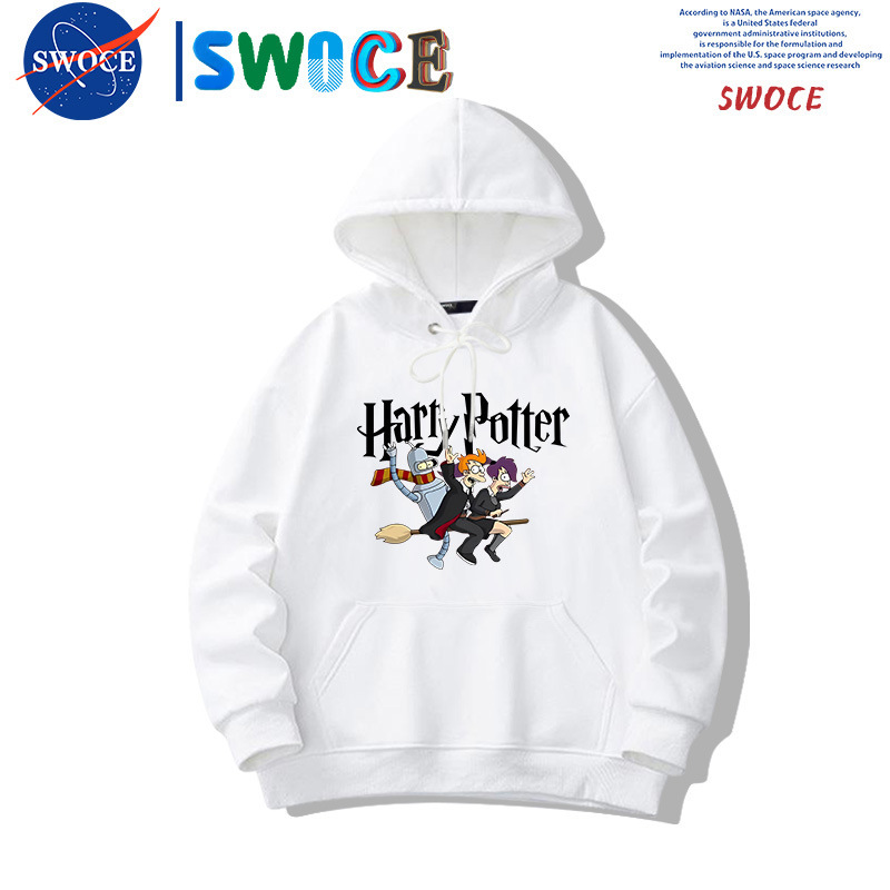 Movie Harry Potter Cartoon Hooded Sweater Men's and Women's Autumn Students Fashion Brand Loose Shoulder Long Sleeve Clothes Jacket Movie Harry Potter Cartoon Hooded Sweater Men's and Women's Autumn Students Fashion Brand Loose Shoulder Long Sleeve Clothes Jacket