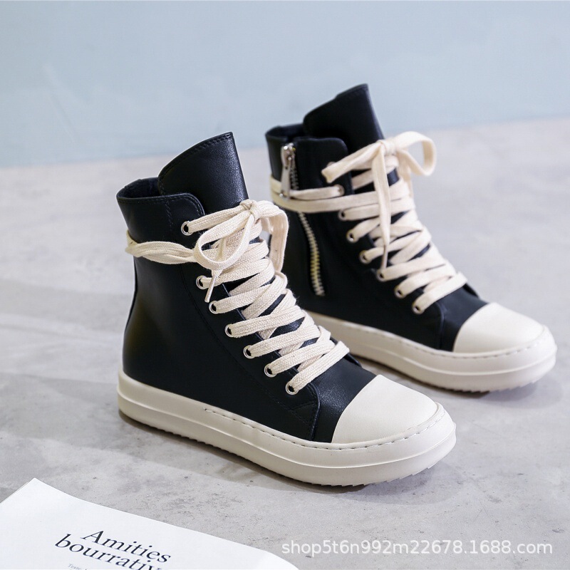 2024 European and American New Cross-border High-top Shoes Couple's Canvas Shoes plus size Women's Shoes Candy Color All-match Lace-up Trendy Shoes