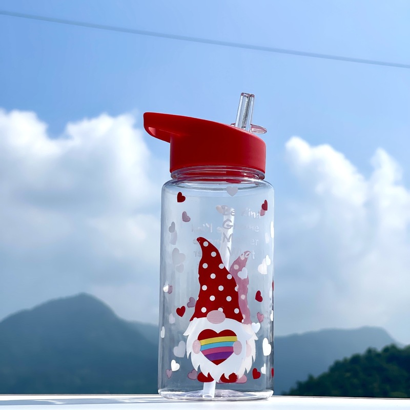 2025 新しいクロスボーダー漫画パターンパーソナライズされたプラスチックサブカップアウトドアスポーツウォーターボトルポータブルハンドルスペースカップ|undefined