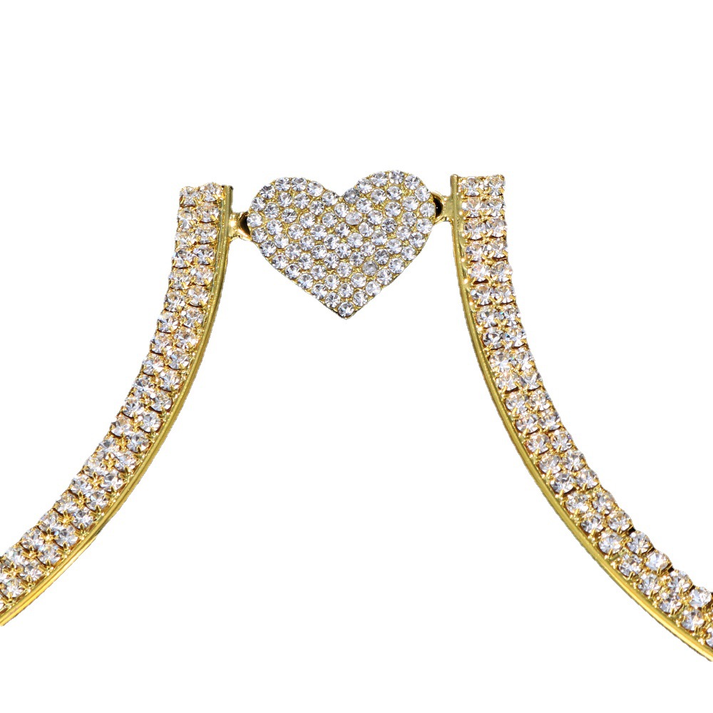 AliExpress Venta caliente accesorios moda calle tiro completo diamante pecho soporte europeo y americano discoteca sexy cadena del pecho cadena del cuerpo femenino