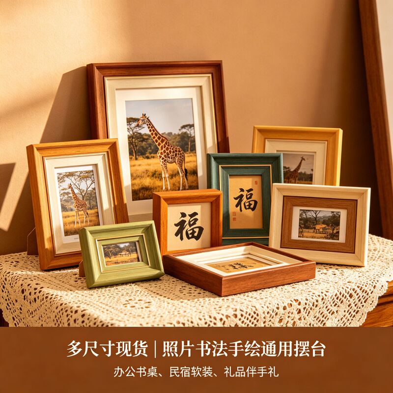 Multi-Color Light Luxury Beveled Edge Thickened Solid Wood Rectangular Photo Frame, Available in Various Sizes, Home Desktop Decoration, Hand-Painted Display Stand, Dual-Use Multi-Color Light Luxury Beveled Edge Thickened Solid Wood Rectangular Photo Frame, Available in Various Sizes, Home Desktop Decoration, Hand-Painted Display Stand, Dual-Use