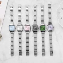 跨境小方形手链表女士时尚高级感小表盘钢带小众简约气质厂家直销