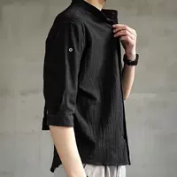 Белая летняя тонкая рубашка, oversize, хлопок и лен