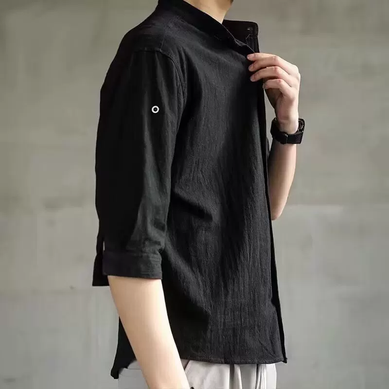 Белая летняя тонкая рубашка, oversize, хлопок и лен