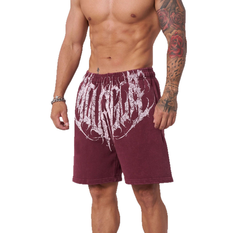 Youngla Men's Shorts Summer Sports Fitness Five-Point Pants Joggers Muscle Bodybuilding Casual Cotton Shorts