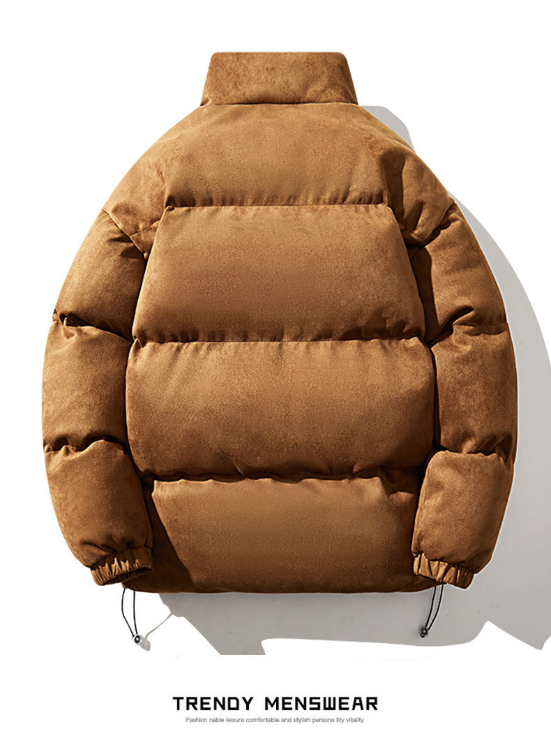 Men's Puffer Jacket Stand Collar Lightweight Winter Coat Minimalist_voghion.com