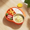 Orange, dinosaur, dinner plate, liner