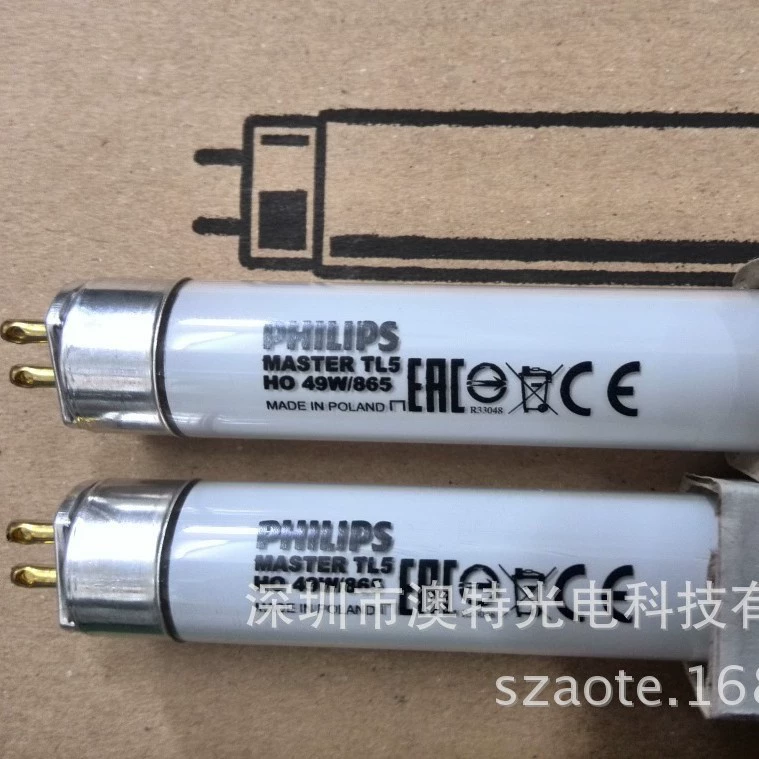 Флуоресцентная лампа Philips высокой мощности, импортированная 35 Вт, 49 Вт, 54 Вт, 80 Вт T5 HO, четыре цветовые температуры на выбор