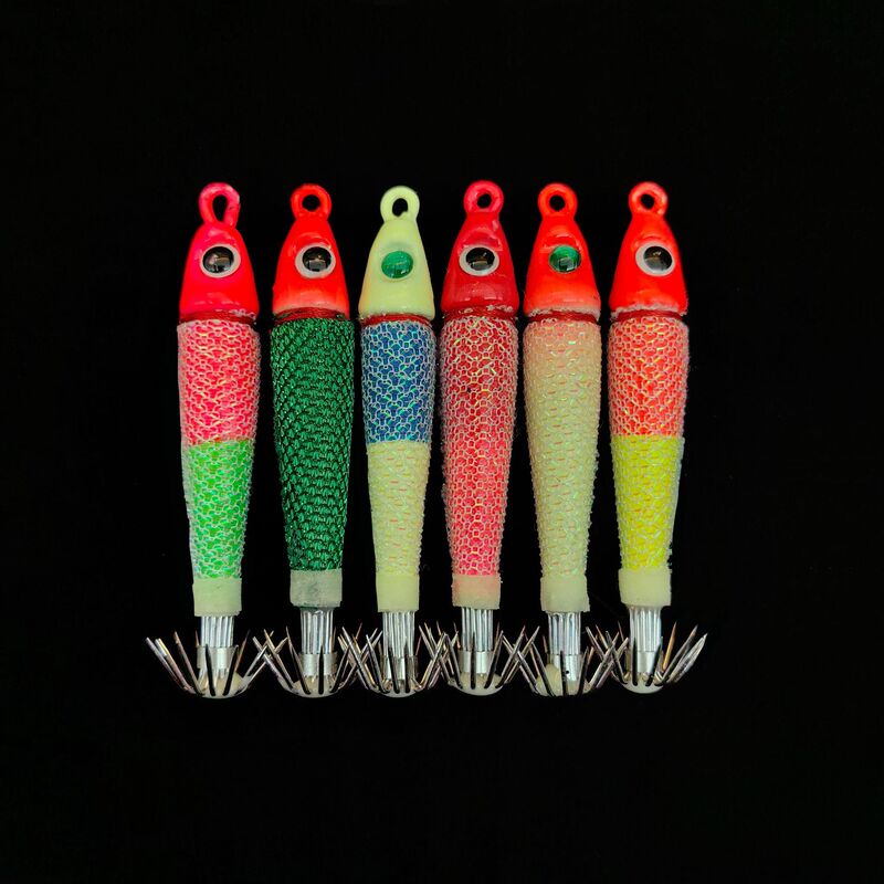 15G/20G Lead Fish Hook, New Glow-In-The-Dark Uv Squid Hook, Earthworm Hook, Lead Shrimp Hook
