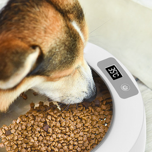 Round Stainless Steel Pet Smart Heating Bowl Dog Bowl Cat Food Dog Food Warming Bowl Square Bowl Smart Warming