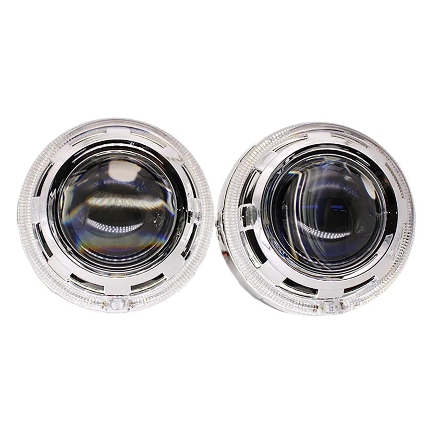 Cubierta decorativa de la lámpara del coche modificado 3,0 lente Bayan blanco brillante faro LED apertura cubierta decorativa