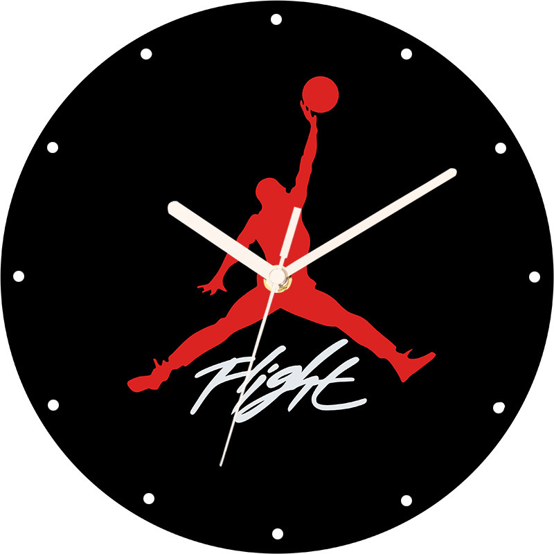 Foreign Trade Aj Clock Factory Direct Sale Basketball Creative 3D Shoe Model Michael Jordan Wooden Silent Wall Clock Nordic Style