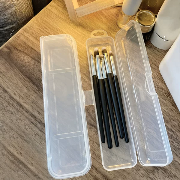 Nail Tools Transparent Rectangular Storage Box Nail Pen Grinding Strip Storage Portable Empty Box Set Box