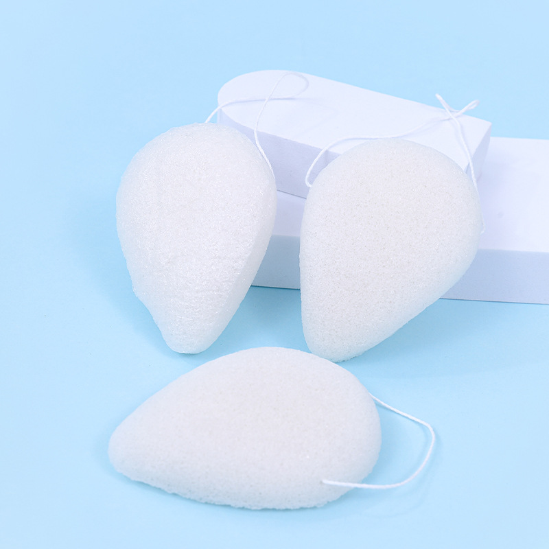 Gota de agua personalizada línea de konjac lavado facial para bebés super suave no daña la piel lavado esponja de baño al por mayor