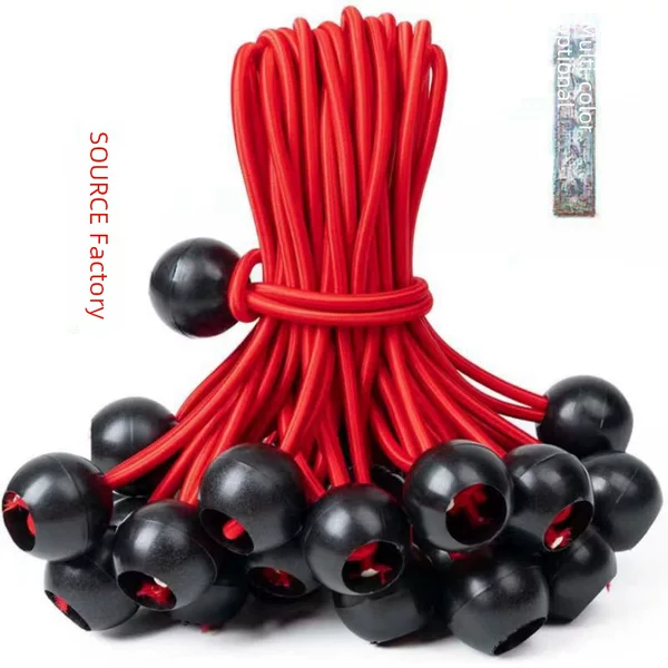 4mm latex wire ball head elastic rope outdoor fixed tent plastic ball elastic rope trapped elastic rope