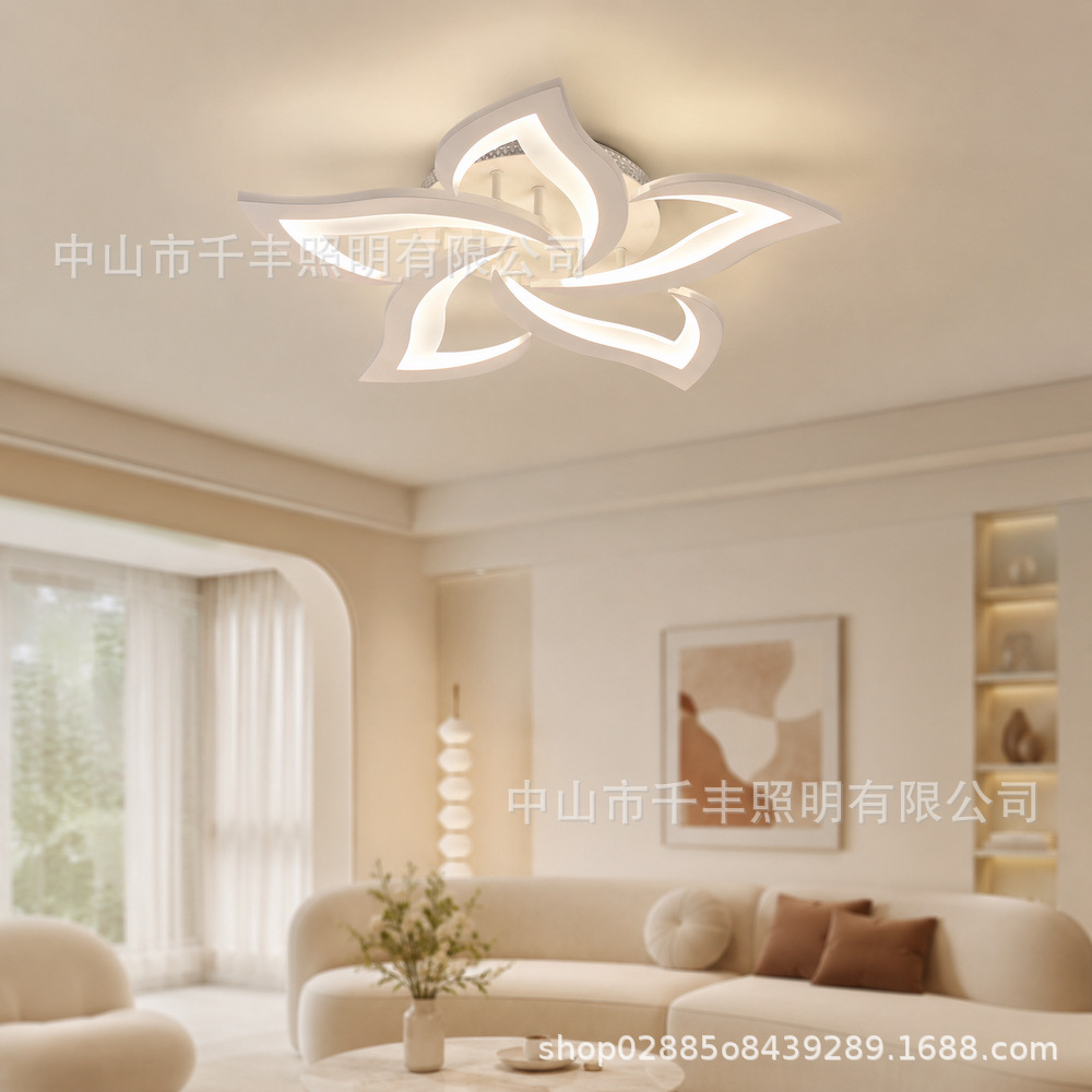 Luz de techo LED moderna transfronteriza estilo europeo hogar sala de estar comedor lámpara principal acrílica simple atmósfera lámpara de dormitorio