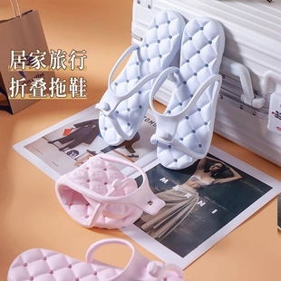 Portable Foldableing Slippers for Business Trips, Swimming, Women's Hotel, Lightweight Non-Slip Men's Beach Flip-Flops, Sandals for Home Use