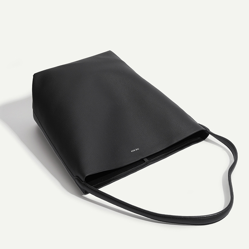 La borsa a secchiello da donna con motivo litchi a fila, borsa tote dalla capacità semplice, borse in pelle grandi e piccole, versatile_voghion.com