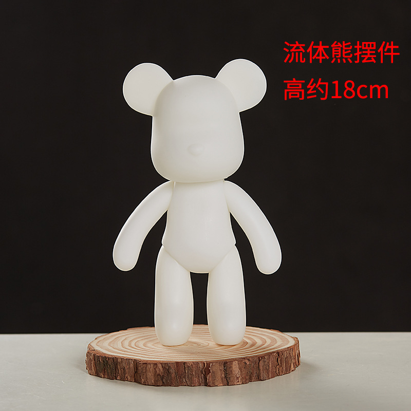 Wholesale of White Embryo Enamel Fluid Bear Fluid Rabbit Wealth Rabbit Building Block Bear Resin Bear Cool Violent Bear Little Bear Wholesale