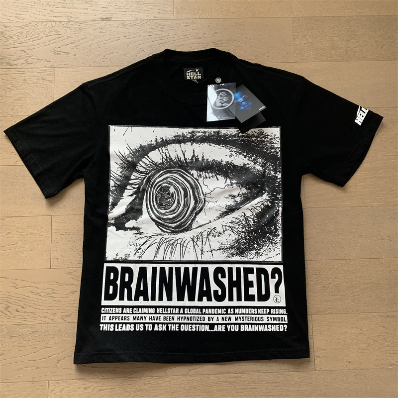 美潮地獄の星insと同じレトロなプリント上着男女のカジュアルなファッション綿の水洗い半袖tシャツ|undefined