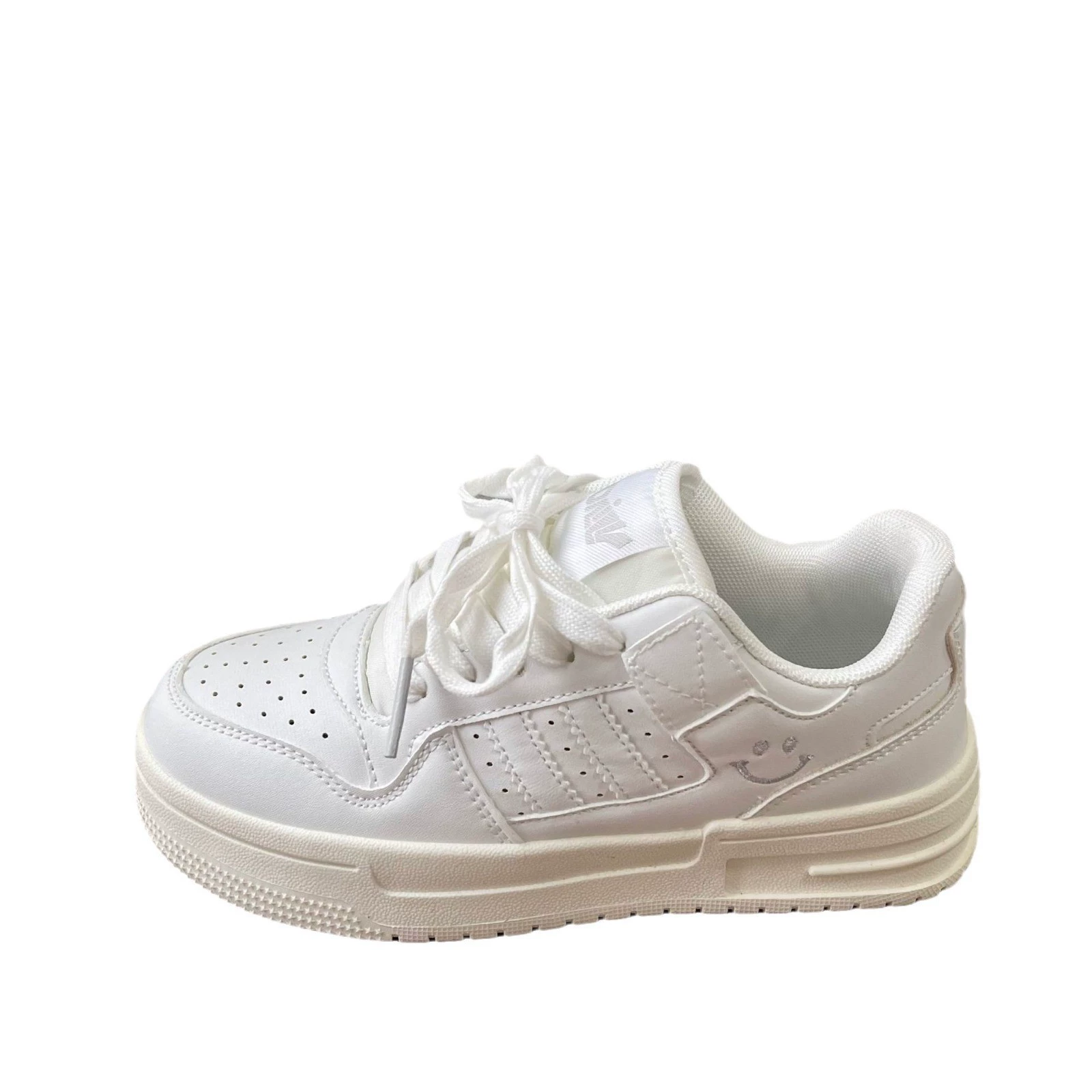 White sports sneakers for beloved platform