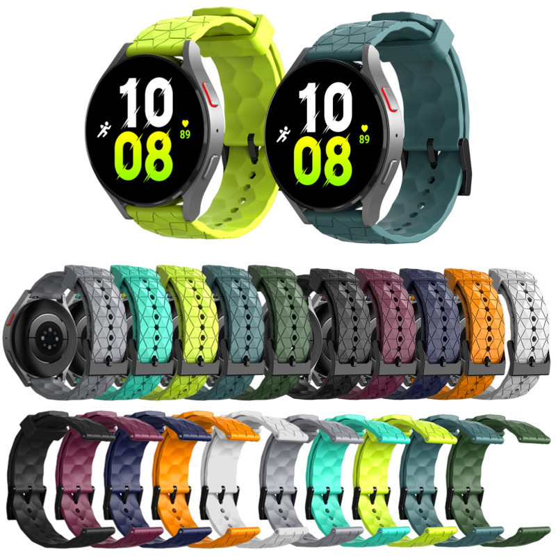 Suitable for millet watchS2/Glory magic2/Jiaming venu2 silicone strap solid color football pattern 20mm