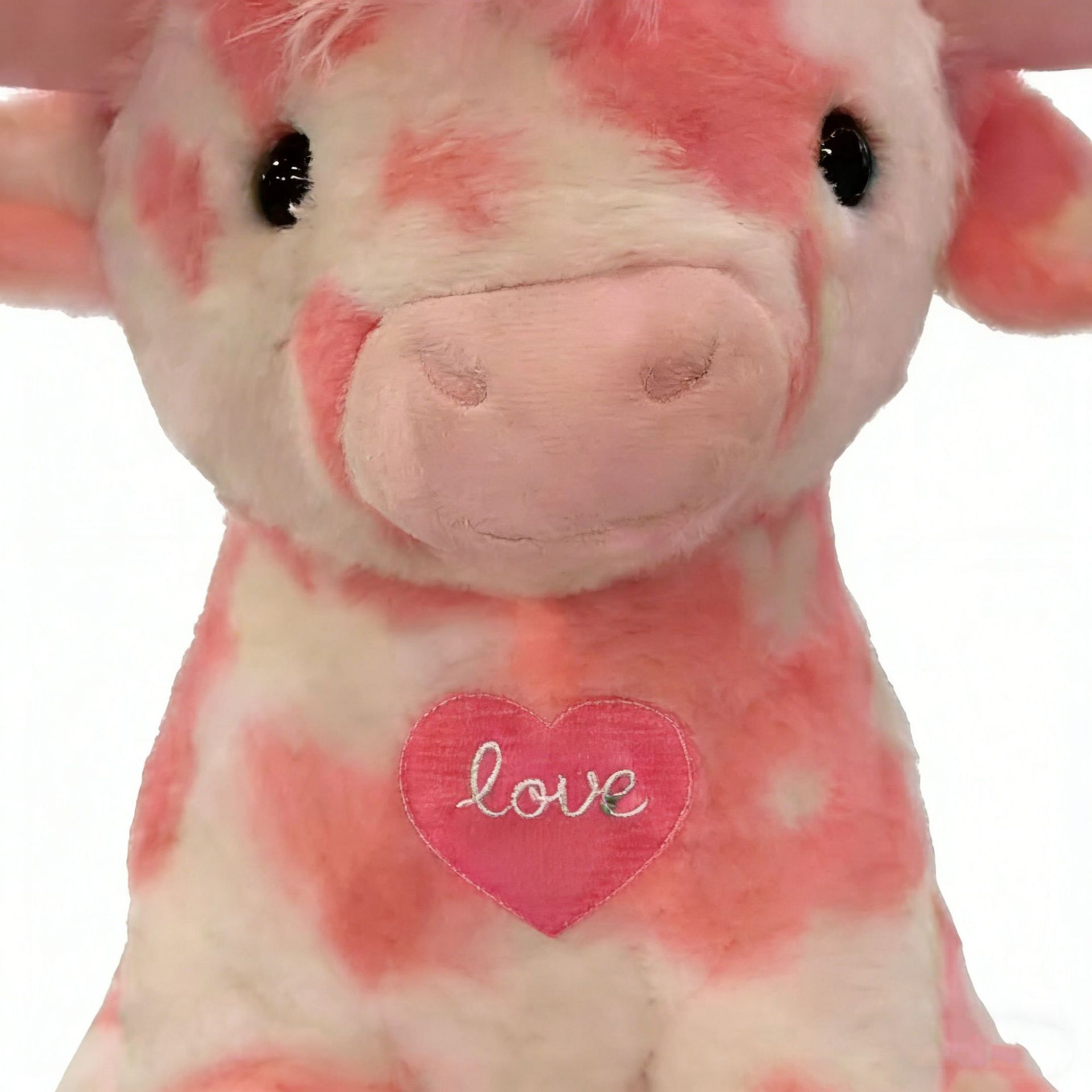 Peluche de vaca highland cor-de-rosa fofa presente namorados_voghion.com