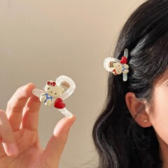 韩系温柔可爱Kitty猫女高级感百搭夹子头饰刘海迷你侧边发卡