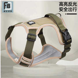 跨境宠物牵引绳防爆冲大狗胸背带大型犬狗狗胸背防撕咬耐磨狗胸背