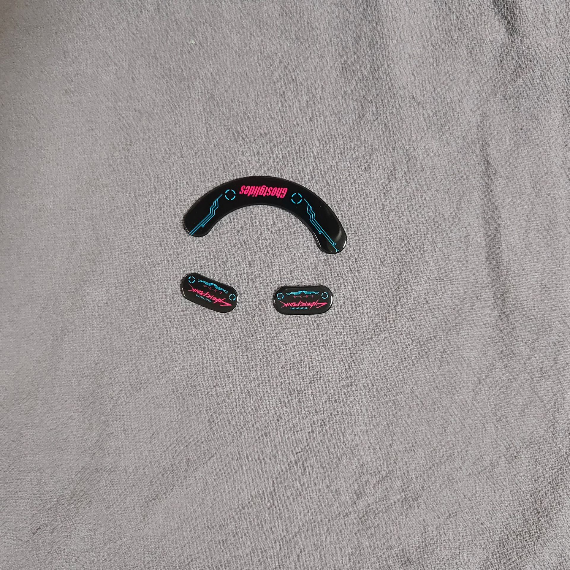 Viper venenoso V2V3 estampado vidrio blanco almohadilla para el pie del ratón Purgatory Viper V3pro Geng Ghost vidrio templado pegatina para el pie del ratón