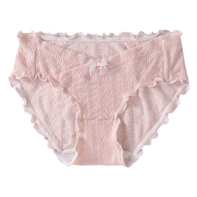 Summer Japanese New Pregnant Women's Underwear Low Waist Foam Abdominal Support Silk Antibacterial Trousers Women's Large Size