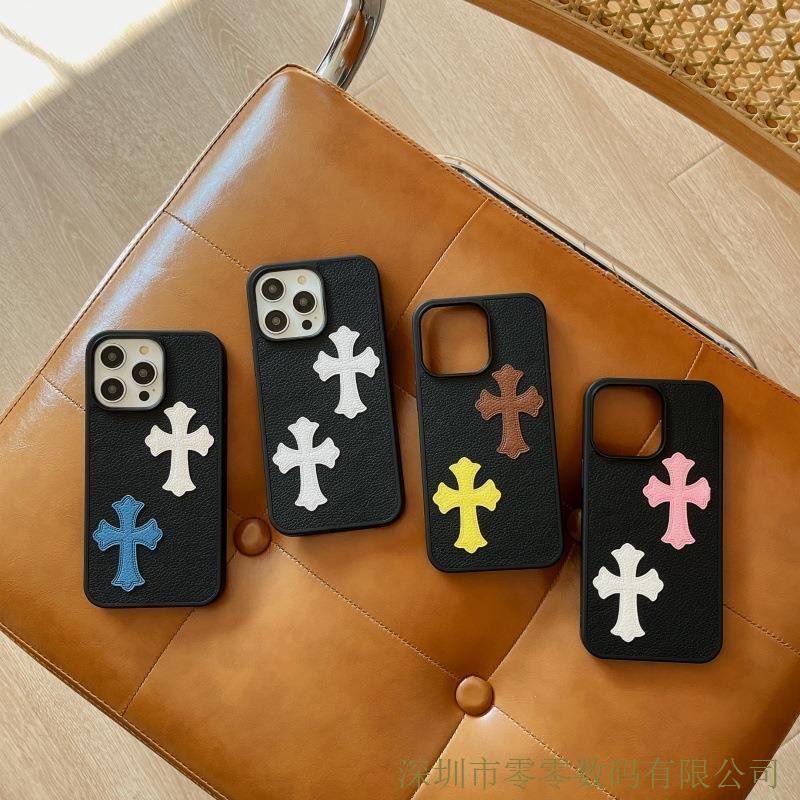 新款潮牌十字架适用苹果16Promax手机壳iPhone15P全包防摔13P简约|undefined