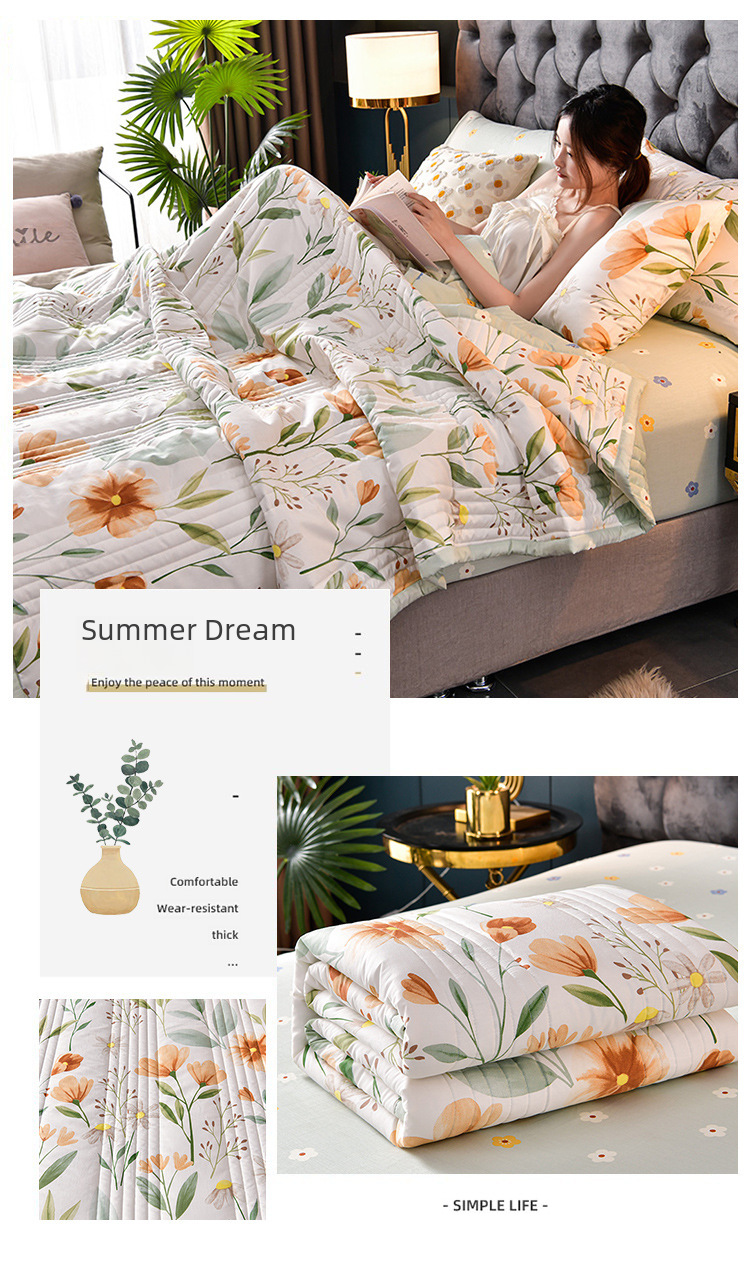 Postage Delivery Gift Bag] Small Fresh Water Washing Summer Cool Quilt Air Conditioned by Live Broadcast Explosions Supply of One Piece