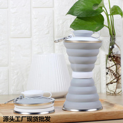 Cross-border exclusive outdoor sports silicone folding water cup travel portable bottle telescopic compression kettle wholesale