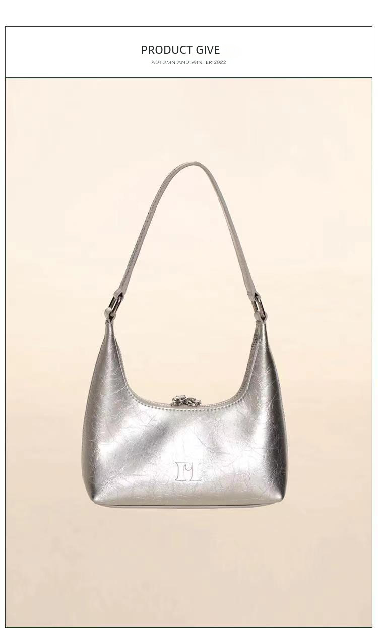 New Leather Texture Underarm Bag for Women - High-End Single Shoulder Bag with Unique Style Handbag