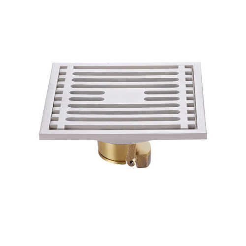 Cream style white floor drain 304 stainless steel invisible floor drain bathroom bathroom sewer full copper floor drain core