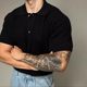 American-style Lel Knitted Short-sleeved Polo Shirt Men's Summer Dongdaemun New T-shirt Honeycomb Breathable Casual Top